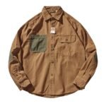 Новый ретро - американский костюм для отдыха рубашка мужской кардиган пальто с цветной наклейкой, блузка с длинными рукавами. — изображение 5