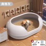 Большой утолщенный кошачий котенок, закрытый от внешнего брызг, полностью открытый, полузакрытый котенок Мэн, большой котенок для кошачьего дерьма. — изображение 48