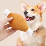 Домашние животные собачьи игрушки Укус эмуляция плюшевый звук куриные ножки привет скручивание зубов щенки игрушки принадлежности — изображение 3