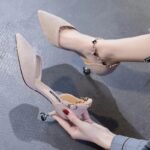 Голые каблуки 5cm женские тонкие и пряжка полые сандалии в новом варианте весна - осень 2025 — изображение 3