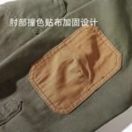 Новый ретро - американский костюм для отдыха рубашка мужской кардиган пальто с цветной наклейкой, блузка с длинными рукавами. — изображение 2