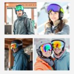Лыжные очки двухслойные противотуманные сферические лыжные очки наружный альпинизм защитные очки поляризация сертификация CE — изображение 4