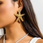 Amazon Симеон Пляжные украшения Летний отдых на пляже Морские звезды Природные улитки Серьги Ожерелье — изображение 6
